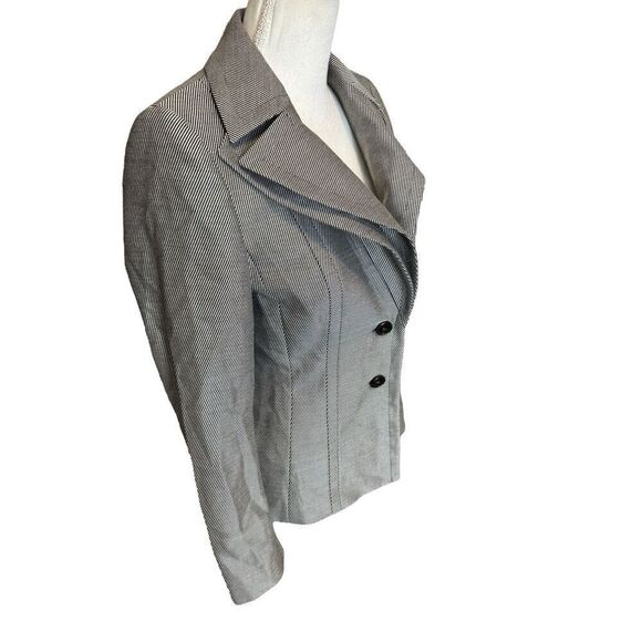 Escada Vintage Blazer Double Layer Collar Wool Silk Size 34 Made In Italy Unique - Picture 2 of 5